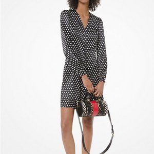 Michael by Michael Kors Polka Dot Satin Shirtdress (size M)